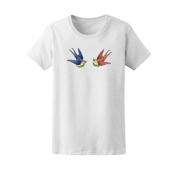 Beautiful Swallows & Peace Leaf Tee Women's -Image by Shutterstock
