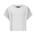 thumbnail image 4 of AherBiu Yoga Crop Tops for Women Cap Sleeve Hollow Back V Neck Activewear Workout Tops Tees Shirts, 4 of 5