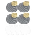 thumbnail image 1 of Unique Bargains Towel Hooks, 4Pcs Stainless Steel Wall Hooks/Adhesive Hooks, Robe Hooks Decorative for Kitchen (Grey), 1 of 7