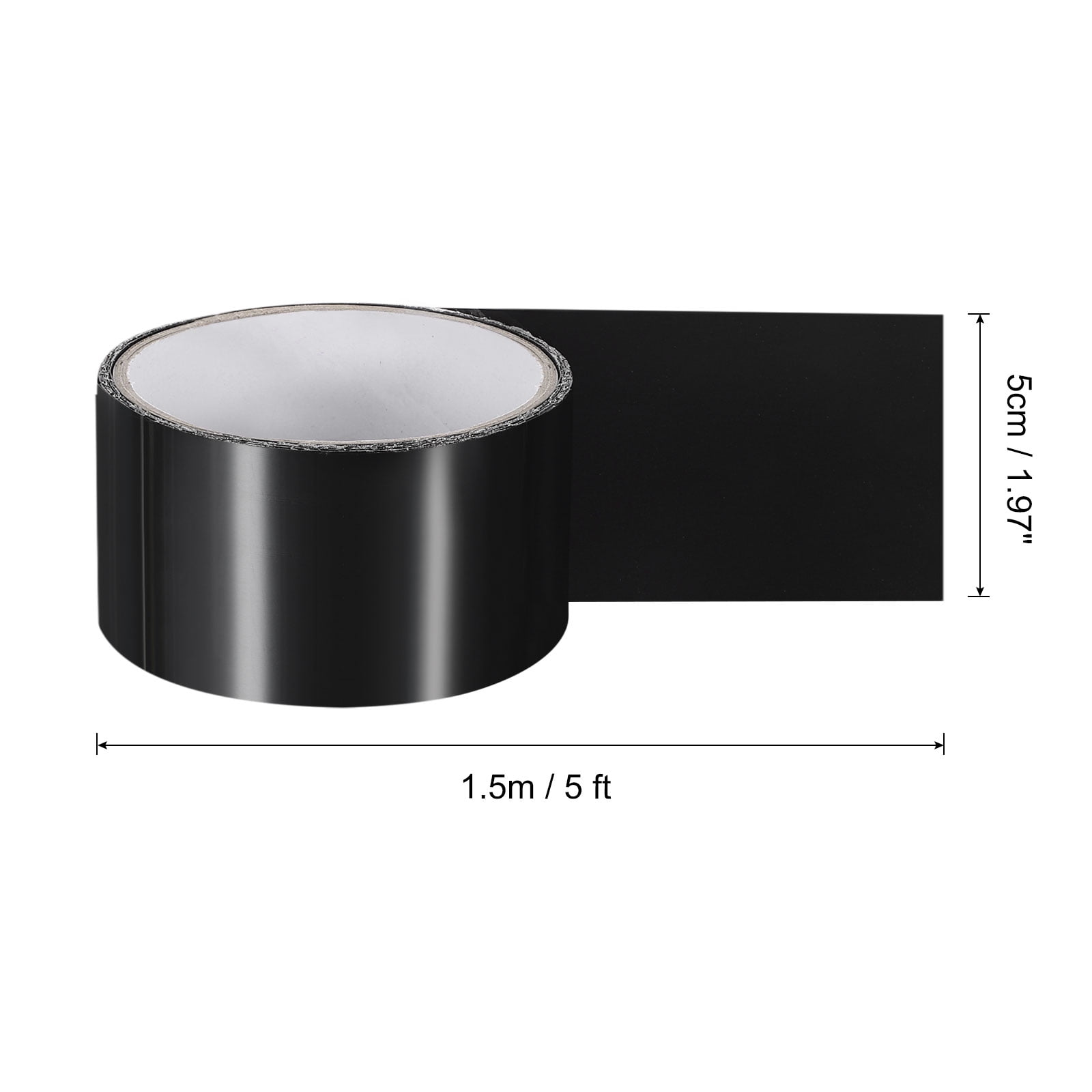 Uxcell Polyvinyl Chloride Waterproof Patch Seal Tape 2 in x 5 Ft Leak Proof Repair Sealing Tape Black