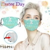 WFJCJPAF 1PCS Easter Theme Fashion Adult Masks Washable Floral Printing Breathable Mask