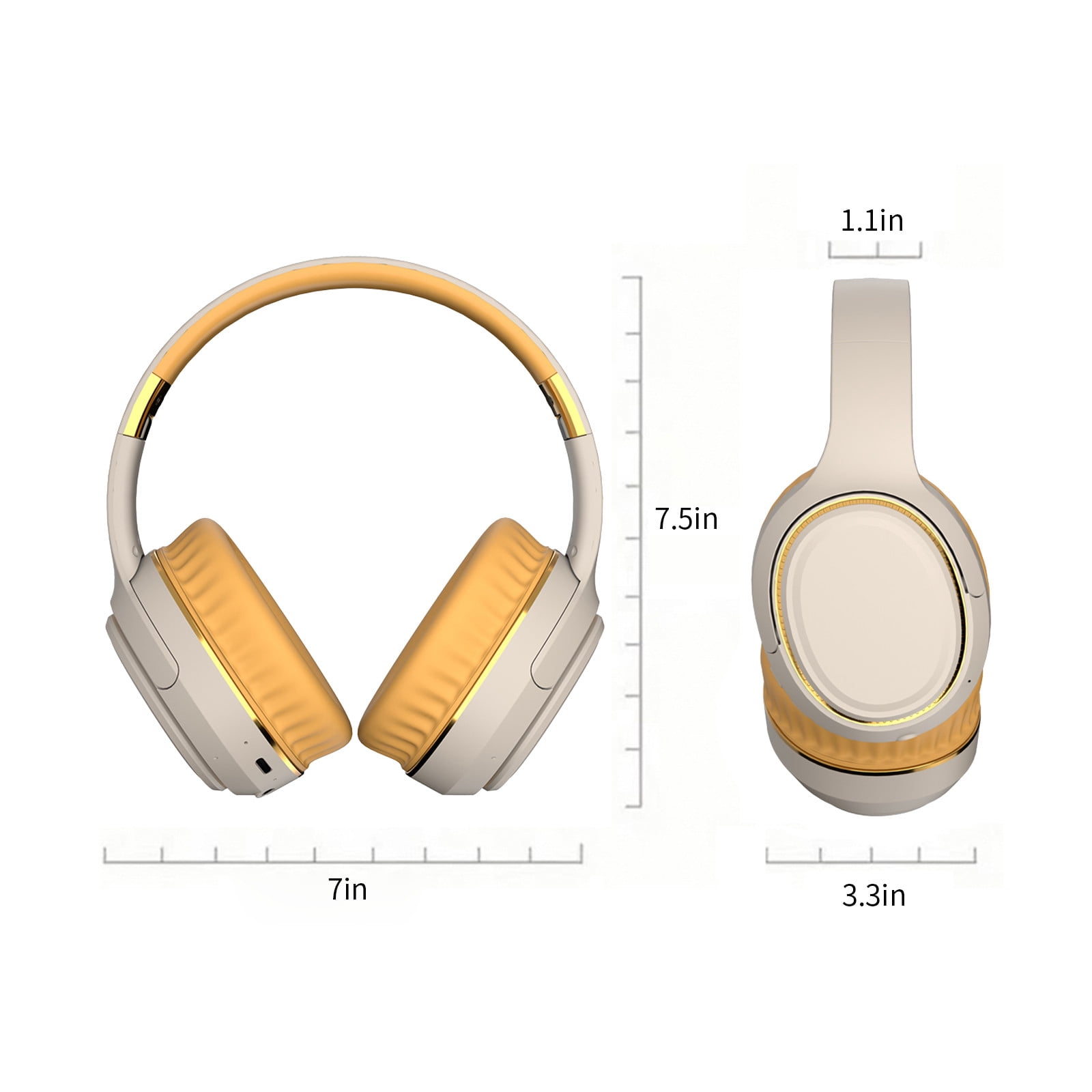 Active Noise Cancelling Headphones 100H Playtime Wireless Over Ear Bluetooth Headphones with Deep Bass Fast Charging Light Weight Comfort Earcups Headsets for Travel Home Office Phone PC,Khaki