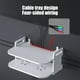 thumbnail image 5 of Estante de pared para router | Caja de almacenamiento de madera sin agujeros | Organizador de wifi de 30 x 19 x 15 cm para salón y dormitorio | Solución de almacenamiento moderna en blanco, 5 of 6
