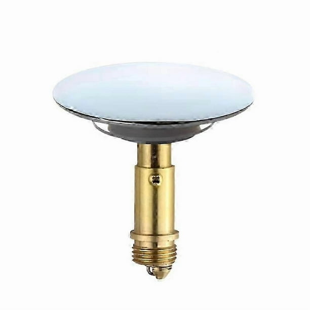 Sink Drain Plug Stopper, Push Pop-Up Click Clack Plug Stopper, Brass Pop-Up Stopper, Drain Stopper for Kitchen Bathroom Washbasin, 66mm