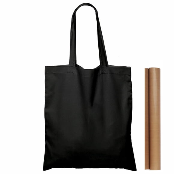 Bolsa de mano NPBAG, algodón negro, 25 unidades, 38 x 40 cm, con teflón PTFE