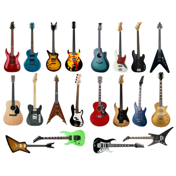 Guitar Instrument Aesthetic Sticker Pre-cut Cute Diary Travel Paper Journal Stickers Scrapbooking Stationery Sticker Flakes Art Supplies