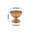 thumbnail image 3 of Efavormart 2 Pack | 4" Gold Metal Ribbed Bowl Style Flower Table Vase, Antique Indoor Outdoor Planter Pot, 3 of 5