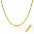 thumbnail image 1 of JeenMata Collier Chaîne Plate Moderne de 16 Pouces en Placage Or Jaune - Collier de Mode Ajustable, 1 of 6