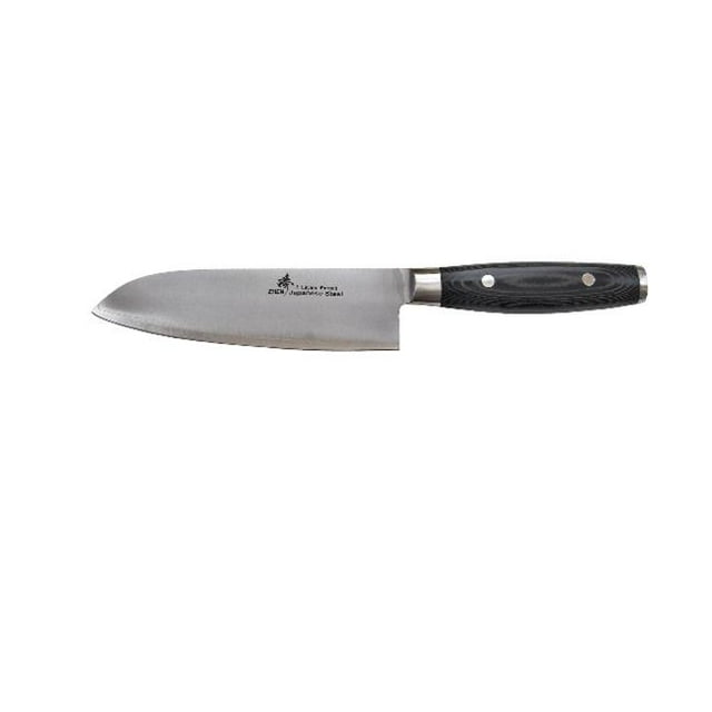 ZHEN C3M VG-10 Series 3 Layers Forged 7 in. Micarta Handle Steel Santoku Chef Knife