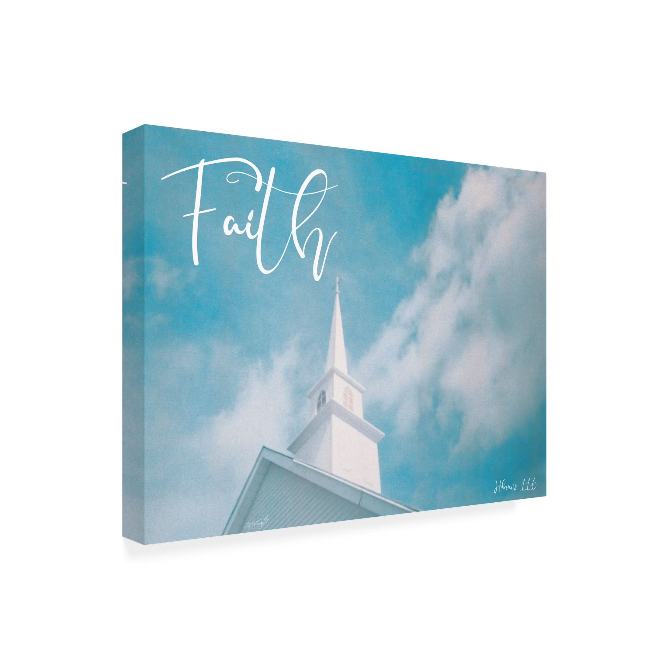 Canvas Wall Art - Life BeautifuLEE 'Church Faith 1' Wall Art for Living Room, Bedroom, or Office Décor by Trademark Fine Art - 24 x 18 Inches