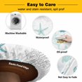 thumbnail image 3 of Elastic Fitted Round Tablecloth, Turquoise Coastal Waterproof Stretch Table Cover for 36"-44" Tables, Nautical Summer Beach Coral Sea Turtle Washable Outdoor Tablecloths for Patio, Picnic, Camping, 3 of 9