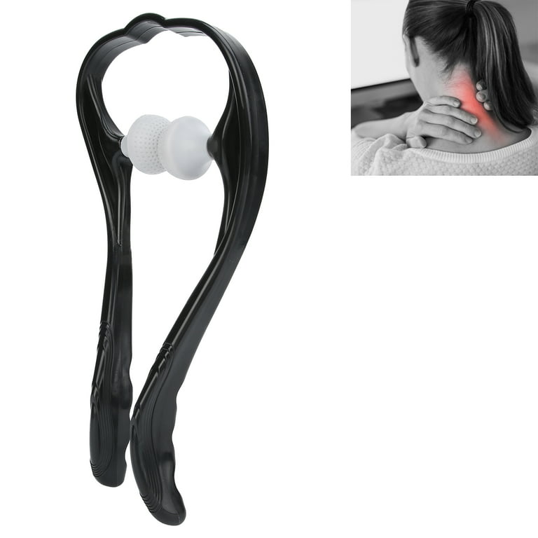 Neck Massager Therapy Neck and Shoulder Dual Trigger Point Roller  Self-Massage Tool Relieve Hand Pressure Deep Massage