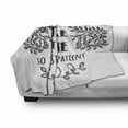 thumbnail image 2 of Saying Soft Flannel Fleece Blanket, Things Take Time Just Be Patient Typography on a Simplistic Background, Cozy Plush for Indoor and Outdoor Use, 50" x 70", Charcoal Grey and White, by Ambesonne, 2 of 5