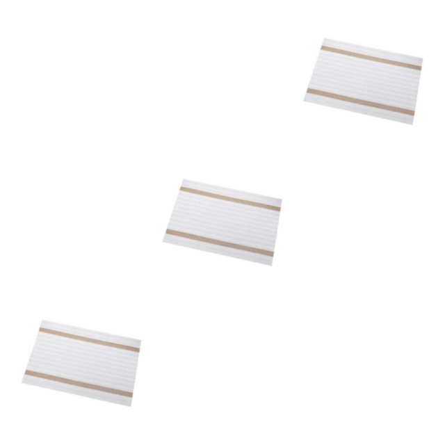 braveheart Style Striped PVC Table Mat Placemats Coaster Rectangle Insulation Anti-Skid Waterproof Dining Tables Decors Mats White Rectangle/30*45cm 3Set