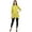 Lime Yellow, variant on Phagun Women's Summer Yellow Cotton Modal Tunic Shirt Top With Front Opening - 4