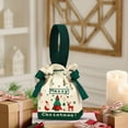 thumbnail image 6 of Festive Christmas Themed Canvas Gift Bag with Drawstring Closure and Ribbon Handles Ideal for Holding Small Gifts and Using as Holiday Decor Great for Party Favors, 6 of 6