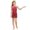 Red, variant on OOOUM Girls Sleeveless Dresses Leopard Print Sequin Sundress One Shoulder Fashionable Summer Outfits For Kids Blue 9-10 Years