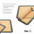 thumbnail image 3 of 3 Set Liner Sheet Silicone Baking Mat Non Stick Heat Resistant Oven Mats Toaster, 3 of 5
