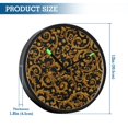 thumbnail image 3 of Indoor 12' Voice-Activated Luminous Decoration Wall Clock With LED Night Light Black&gold Baroque Pattern, 3 of 8