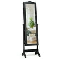 thumbnail image 3 of Gymax 4 Angle Adjustable Full Length Mirror Jewelry Organizer Vanity Box Black, 3 of 6