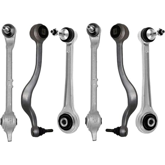 Detroit Axle - 6PC Complete Front Upper and Lower Control Arms   Rear Upper Control Arms Replacement for 2001 2002 2003 BMW 525i - [1997-2000 528i] - 2001-2003 530i