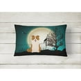 thumbnail image 2 of Carolines Treasures BB2309PW1216 Halloween Scary Border Collie Red White Canvas Fabric Decorative Pillow, 12H x16W,, 2 of 3