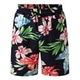thumbnail image 2 of JAJAHO Mens Beach Shorts Summer Hawaiian Outfits Tropical Floral Print Loose Fit Drawstring Shorts Trendy Bottoms, 2 of 6