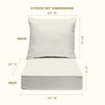 thumbnail image 5 of Textured Solid Bone Deep Seating Cushion Set, 5 of 8