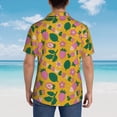 thumbnail image 4 of Gaeub Strawberry Print Men's Hawaiian Shirt,Button Down Short Sleeves Shirts,Tropical Beach Casual Button Down Shirts,Small, 4 of 7