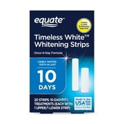 Timeless White Whitening Strips, Enamel Safe, 20 Whitening Strips (10 Treatments)