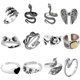 thumbnail image 1 of Juego De Anillos Punk Vintage De 12 Piezas, Anillo Abierto De Animales, Anillos Apilables Góticos Para Mujeres, Hombres Y Niñas Methold AP007124-02, 1 of 6