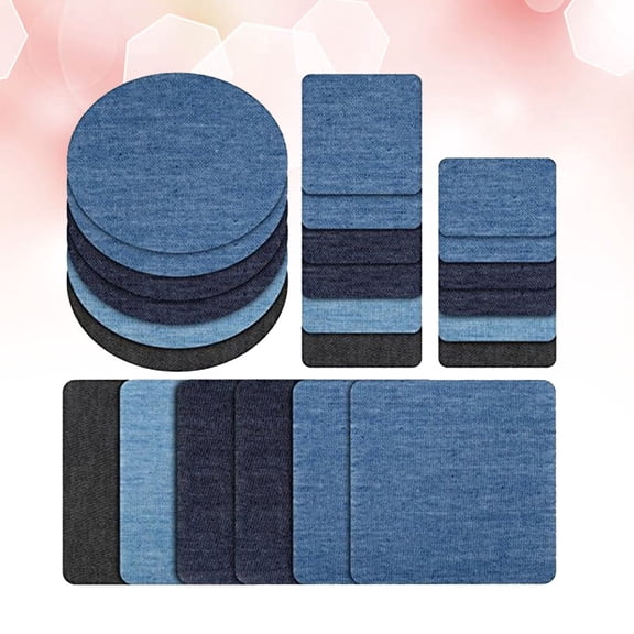 EXHUMKY Iron-On Knee Patches for Denim Repair, Dark Clothes , Fabric Patch for Jeans & Pants
