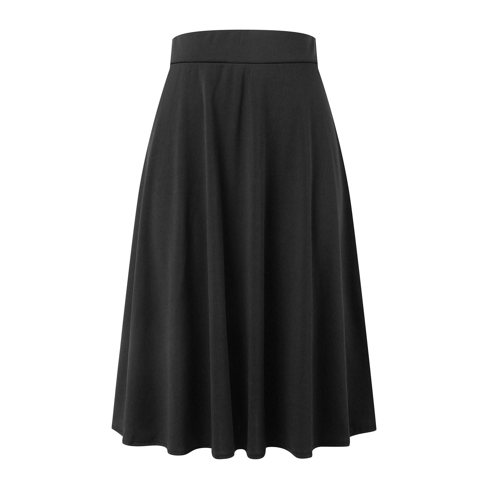 B91xZ Cute Skirts for Women Ankle Length High Waist A-line Flowy