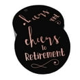 thumbnail image 1 of Inkdotpot Étiquette de Bouteille Cheers To Retirement en Feuille d'Or Rose Véritable Lot de 100, 1 of 6