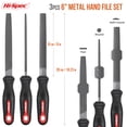 File Hand Rnd Hi-Spec, Hand File Set, Large Steel Files, Flat, Round and Half-Round ...