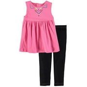 Bon Bebe Girls 12-24 Months Aztec Tank Pant Set (Fuchsia 24 Months)