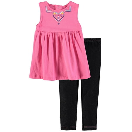 Bon Bebe Girls 12-24 Months Aztec Tank Pant Set (Fuchsia 24 Months)