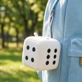 thumbnail image 6 of Fuzzy Plush Dice for Car Mirror, Soft Plush Dots - Cute Game Prop Decorative Pendant for Car Interior Hanging Ornament Decoration, 6 of 7