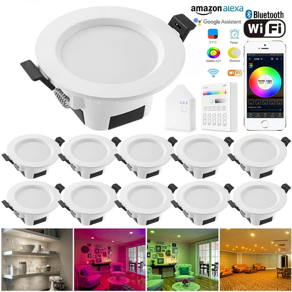 20X WIFI Bluetooth APP 5W 9W Smart Spotlight RGBWWCW LED Ceiling Lamp Down Light 