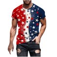 thumbnail image 2 of Gamivast Patriotic American Flag for Men T Shirt Vintage Vertical Painted Graphic Short Sleeve Crewneck Casual Fit Summer Independence Day Holiday Shirts Tops Tees, 2 of 5
