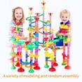 thumbnail image 3 of Construcción Marble Run Race Track DIY Building Railway 105 piezas Set Kids 3D Maze Ball Rollo Jugue Tomshoo  Bloque de construcción, 3 of 7