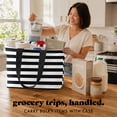 thumbnail image 5 of Fit + Fresh All The Things XL Tote Bag, Travel & Overnight Bag, Black Stripe, 5 of 11