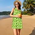 thumbnail image 3 of Easygdp Daisies Flowers para Vestido Transpirable de Mujer, Vestido Suelto de Manga Corta con Pliegues y Bolsillos para el Verano, 3 of 7