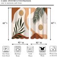 thumbnail image 3 of Boho Abstract Window Curtains Mid Century Rod Pocket Modern Leaves Brown Curtain Drapes Geometric Curtains for Bedroom Living Room Treatment 2 Panels 42Wx63H Inch, 3 of 6