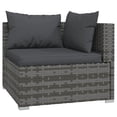thumbnail image 3 of vidaXL 9 Piece Garden Lounge Set with Cushions Poly Rattan Grey, 3 of 5