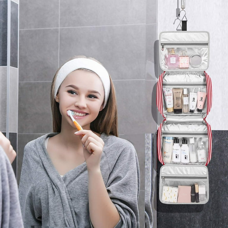 Jobunai Hanging Travel Toiletry Cosmetic Makeup Bag,Small Large