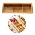 thumbnail image 1 of Bandeja de Servir de Y Nuez de con Organizador de Compartimiento, Rectángulo Cuadrado en Sección de Almacenamiento de Alimentos de Mad Los 33x12CM BLESIY Bandeja de madera para servir, 1 of 8