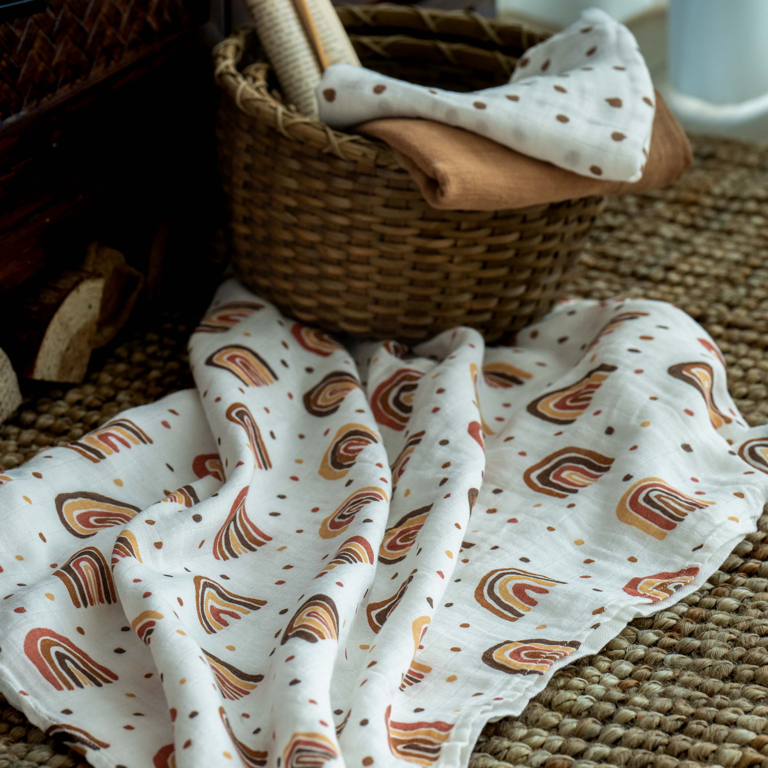 Gllquen Baby Muslin Swaddle Blankets, 6-Pack Rainbow photo 7
