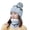 Grey, variant on 2 Pcs/Set Women Winter Hat And Scarf Set Plush Ball Decor Contrast Color Thick Plush Line Cold-proof Beanie Outdoor Ski Skating Cycling Neck Cover Cap Set