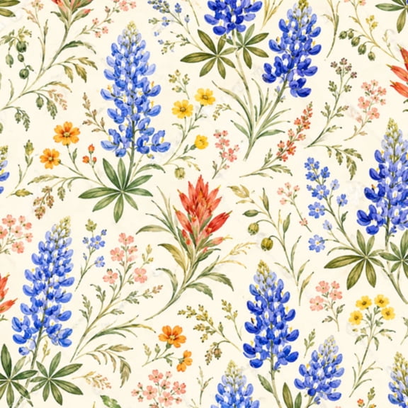 Peel and Stick Wallpaper 17.7in x 9.8ft Bluebonnets wildflowers color Texas Hill Country Contact Paper Vinyl Waterproof Self Adhesive Wall Paper for Bedroom Shelf Cabinet Renter Friendly